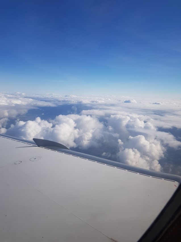 Weather conditions over Belchatów on October 19th (aircraft view)