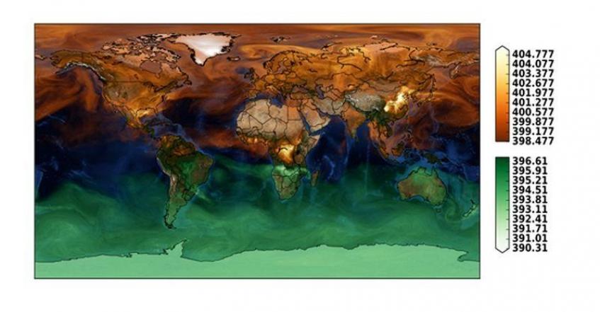 CHE Animation of Global CO2 Variability